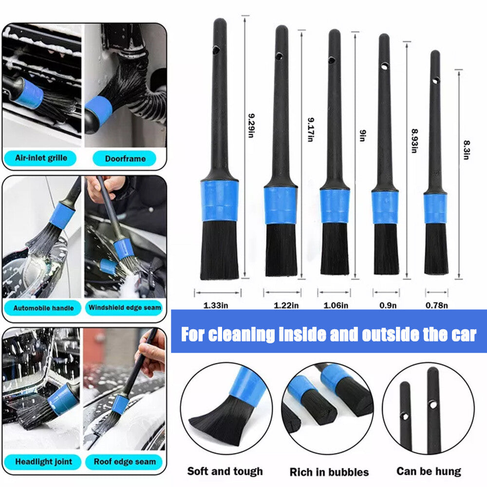 40PCS Car Detailing Brush Set Soft Brush Interior Wheel Valet Pro Cleaning Kit