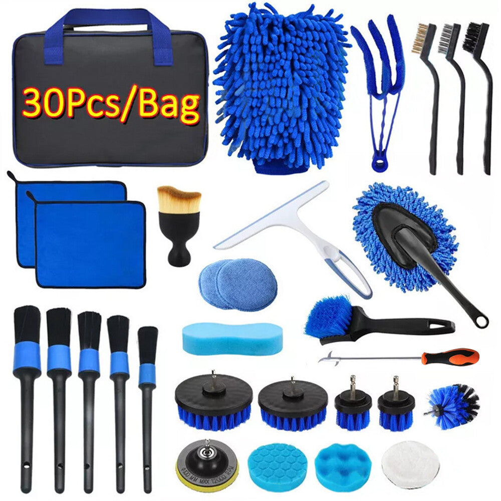 40PCS Car Detailing Brush Set Soft Brush Interior Wheel Valet Pro Cleaning Kit