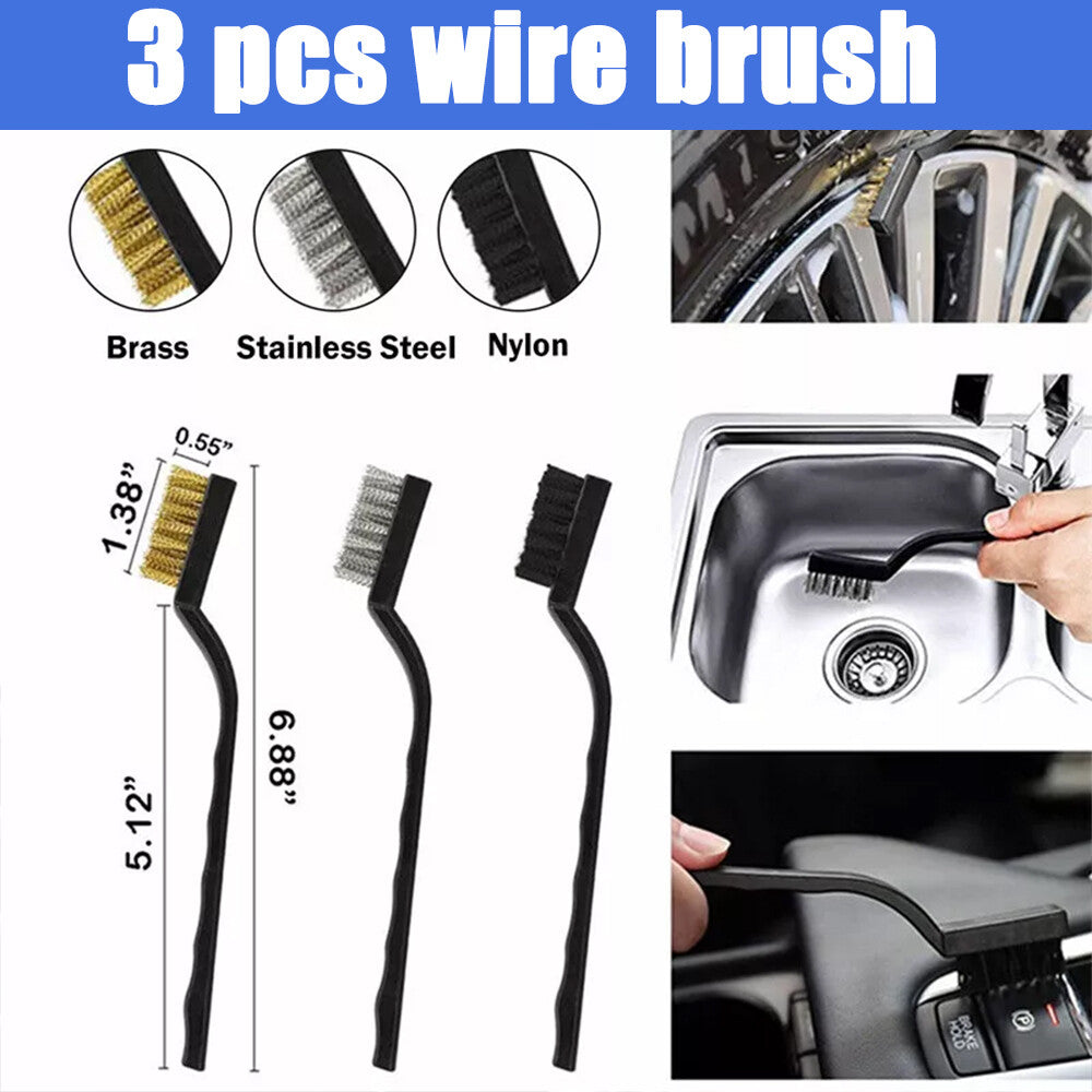 40PCS Car Detailing Brush Set Soft Brush Interior Wheel Valet Pro Cleaning Kit